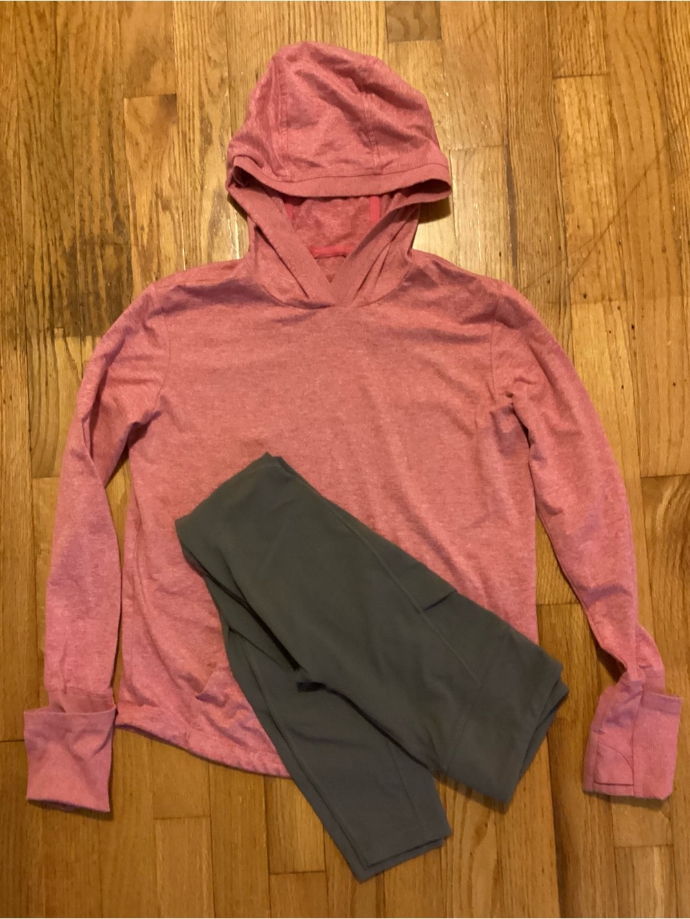Athleta Girl bundle hooded top &  leggings size large